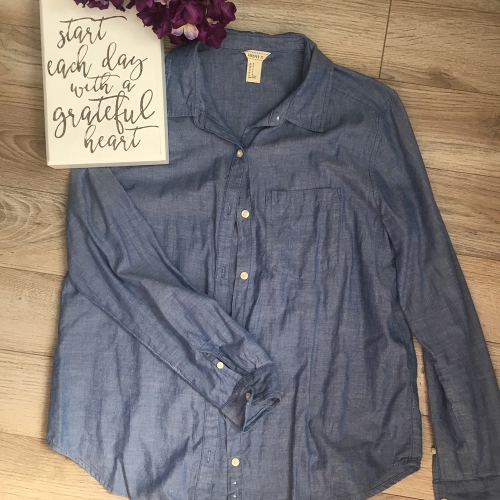 Blue button up